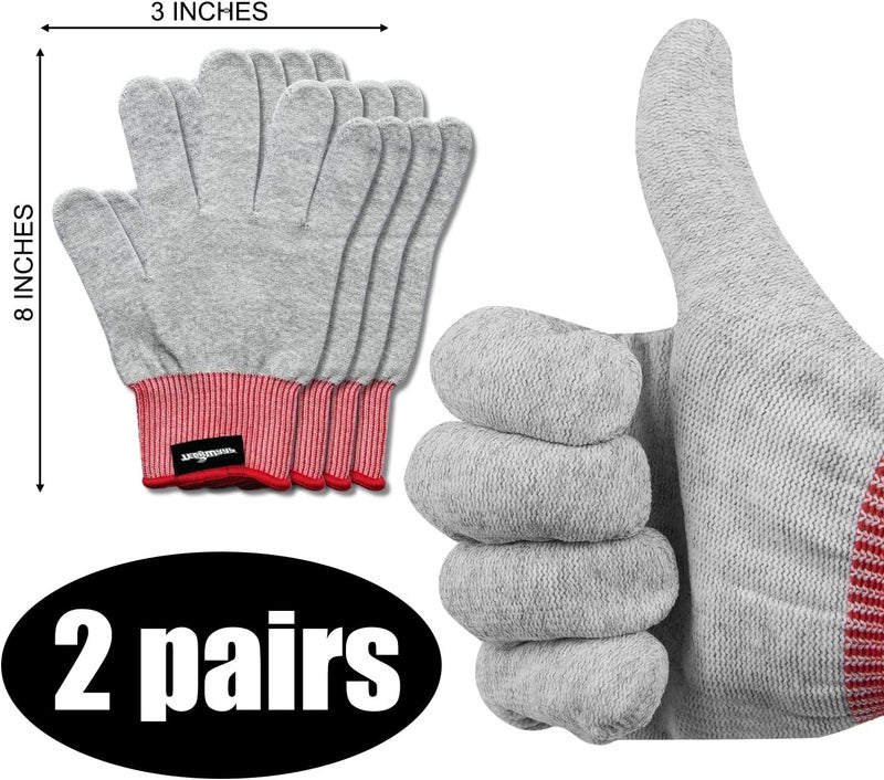 TECKWRAP Grey Professional Vinyl Wrap Anti-Static Application Gloves, Vinyl Wrap Gloves for Car Wrapping & Decal Application(2 Pairs/Pack) - Image 2